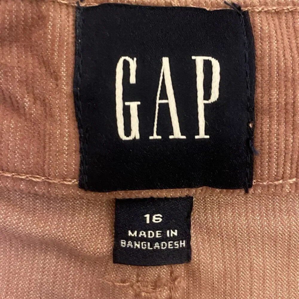 GAP Women's Corduroy Shorts 4 in Raw Edge Hem Cut Off Rose Size 16 - NWT $49.95